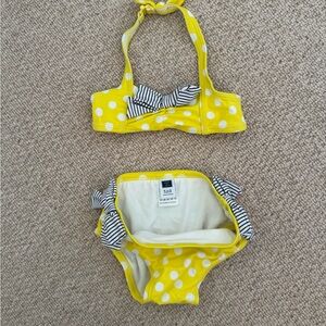 Janie and Jack Yellow Polka Dot Bikini Set